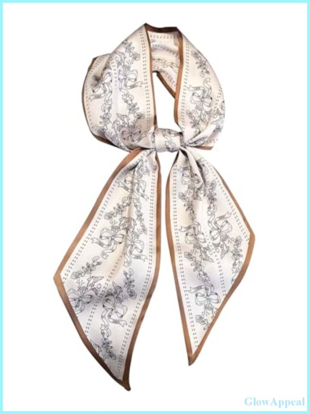 Silky Long Thin Satin Fashion Scarf Multi-Use Headscarf Purse Accessory